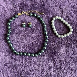 Vintage Kenneth Jay Lane Jewelry Set, Stamped